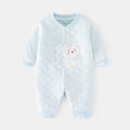 Babibele baby heattech onesie baby fall and winter boneless haki type a baby snap button door-to-door romper pajamas