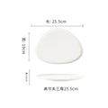 Pure white special-shaped ceramic plate for homeasymmetrical dish plate triangular steak plate western restaurant casual plate kitchen