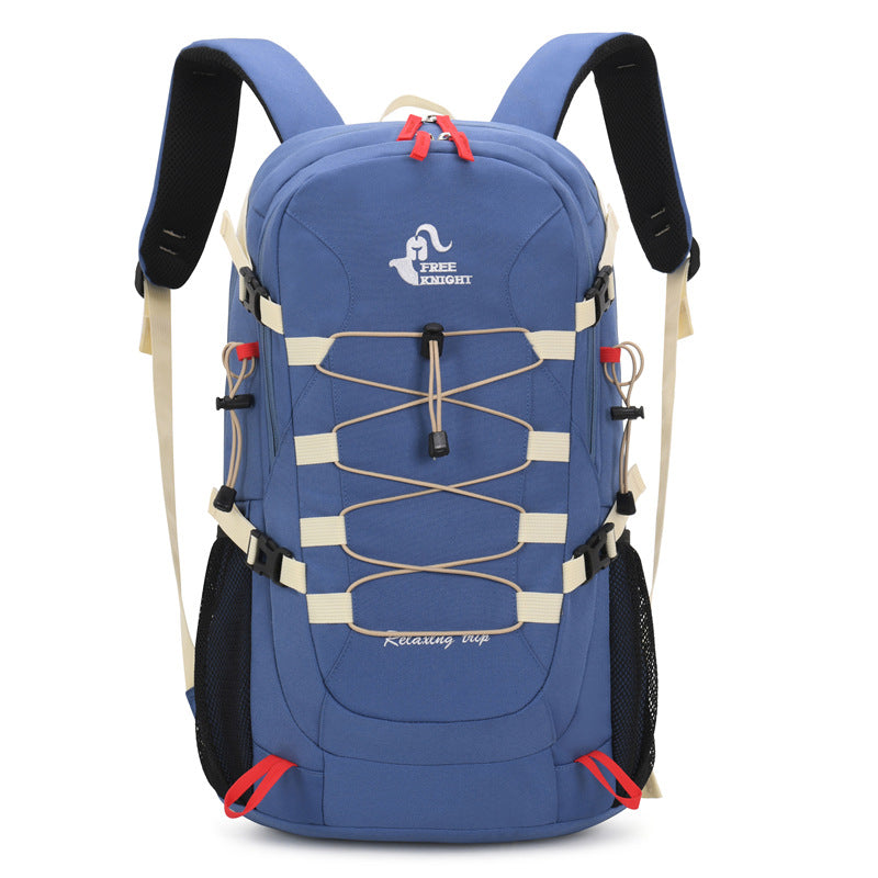 Cross-border mountaineering bag 40L waterproof Oxford cloth mountaineering bag, men's and women's outdoor sports backpack with rain cover