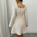 fall/winter women's fashion: european & american style - elegant plaid blazer & high-waisted dress set