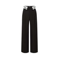 Spring american retro draped women's suit pants loose slimming look lapel design straight-leg loose pantsins