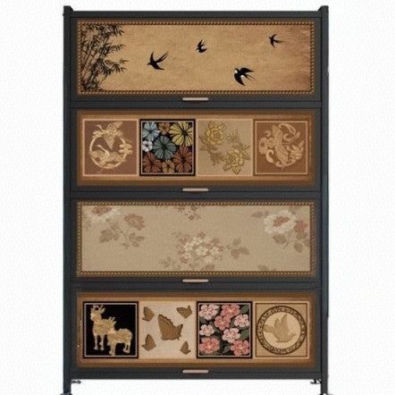 Medieval style locker dustproof bookcase wall-mounted all-in-one locker living room storage cabinet iron art storage storage