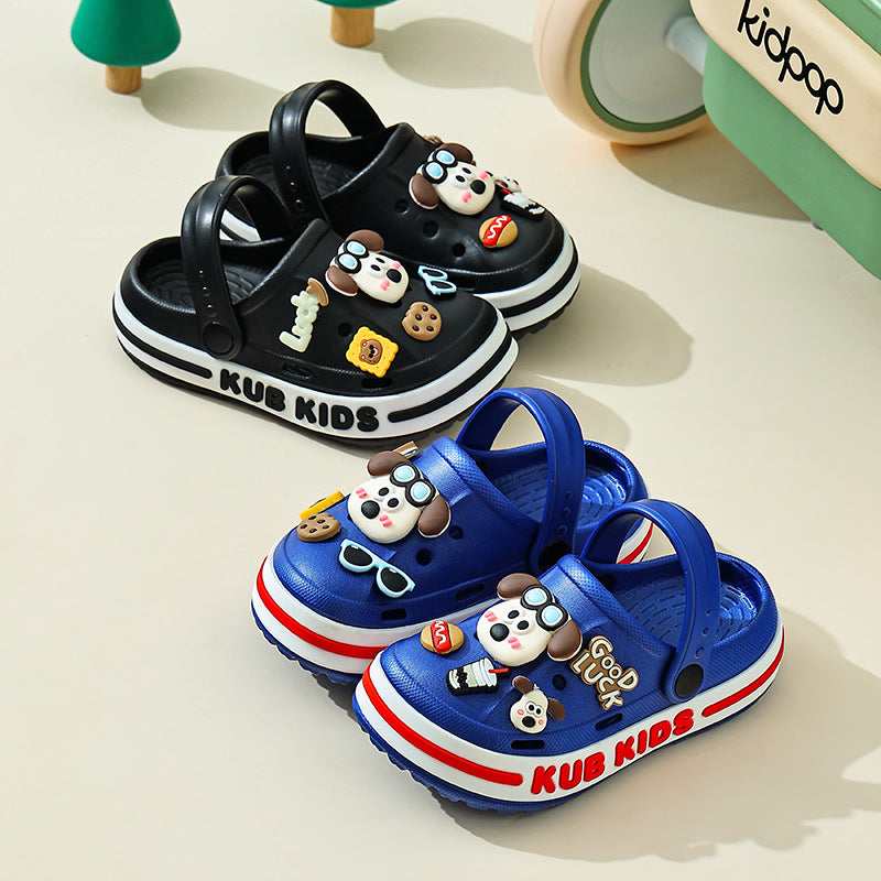Kids slippers boys and girls summer baby clogs eva soft bottom indoor beach shoes children's sandals river tracing