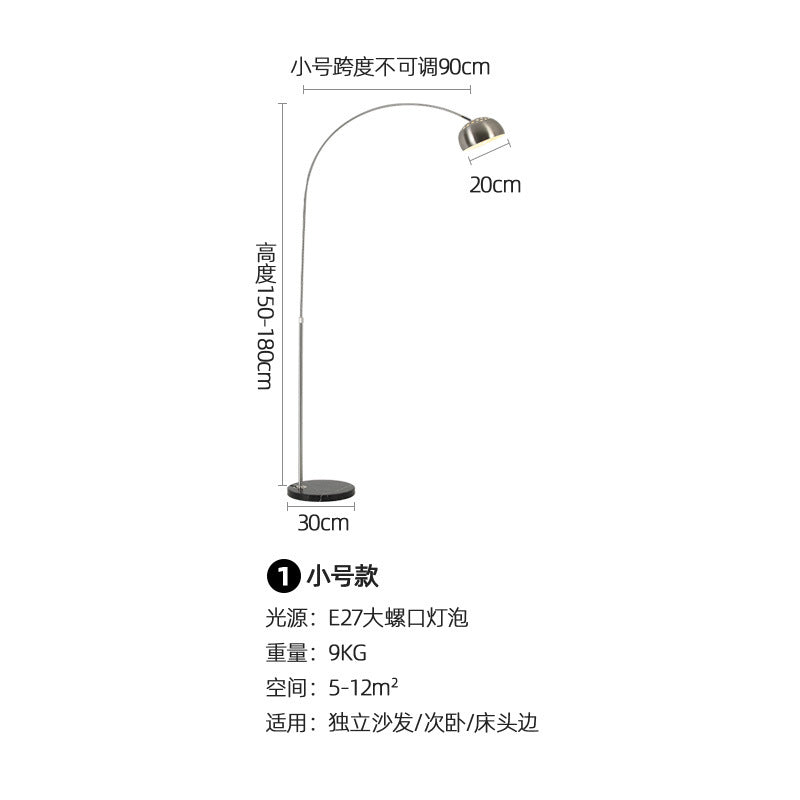 [Factory direct sales] Modern simple living room hotel bedroom stainless steel floor lamp large, medium and small fishing lighting