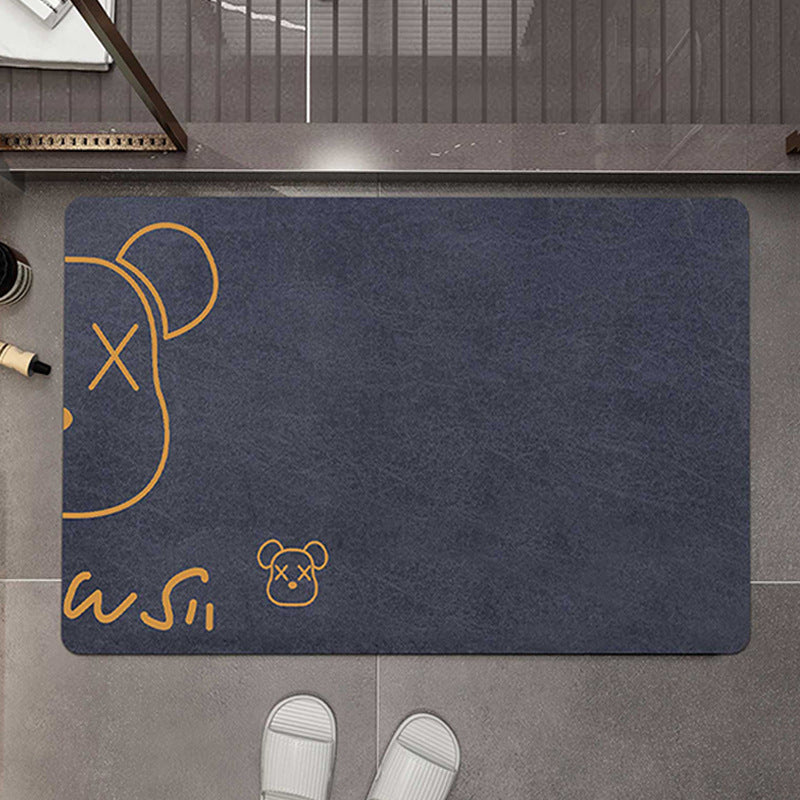 Soft diatom mud floor mat, bathroom bathroom door, water-absorbing non-slip foot pad, household door mat, toilet foot pad