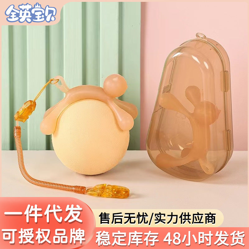 Cartoon toothpaste baby molar stick baby boiled silicone anti-eating hand artifact biting music grinding teeth biting glue toy