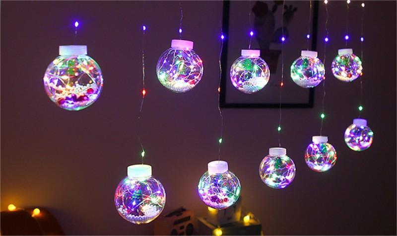 LED Christmas curtain lights star lights Internet celebrity decoration room layout outdoor lights flashing lights string lights star lights