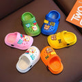 Kids crocs slippers boys summer cartoon indoor stepping on shit cute outwear soft bottom baby bathroom sandals