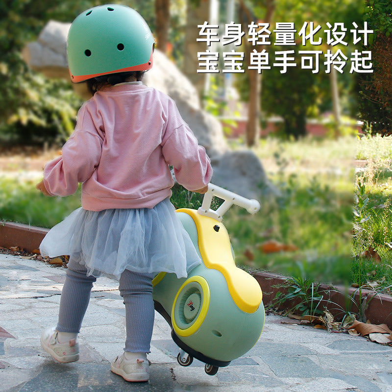 Peanut car twist car 1-3 years old baby boy and girl one year old gift anti-side fall rocking car