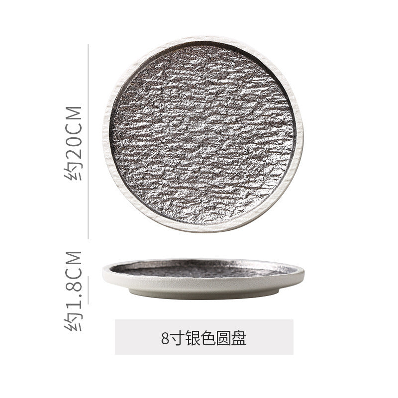 Instagrammable personalized ceramic steak plate - premium embossed ceramic steak plate for restaurants and hotels - display plate/course plate