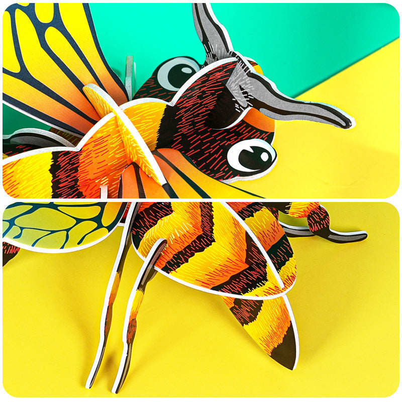 KT bee, technology small production handmade DIY primary school students insect cognition puzzle science experiment classroom material package