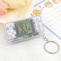 tetris handheld electronic game console - battery included, keychain decompression 26-in-1 game toy
