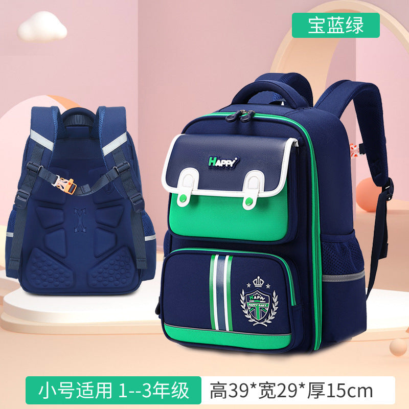 New primary school schoolbag, boys' first to fourth, fifth and sixth grades, boys and girls, lightweight spine protection and burden reduction, large-capacity backpack