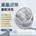 desktop mini fan - usb rechargeable, high-velocity, silent operation - perfect for office, dorm, and portable use