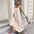 Korean style cotton linen sundress - new summer sleeveless dress - beach dress - women's vacation dress - tank dress