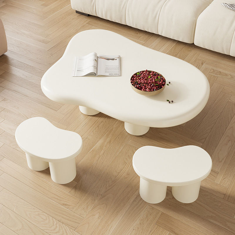 Scandinavian modern casual cloud coffee table living room for home small apartment special-shaped tea table cream style popular tableaccessible luxury