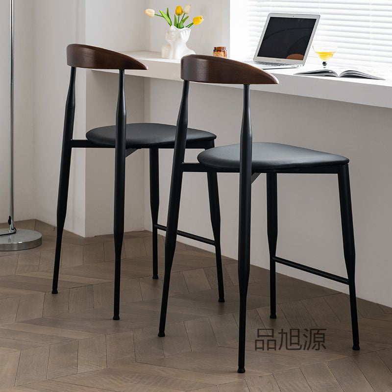 American bar loft wrought iron bar chair cafe milk tea shop personalized retro leather casual high stool home chair