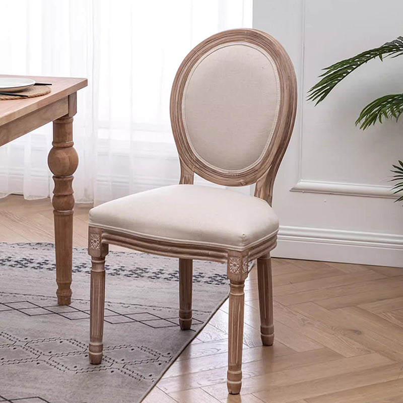 cream style dining chair modern casual back dining table chair for home dining chair scandinavian solid wood chair