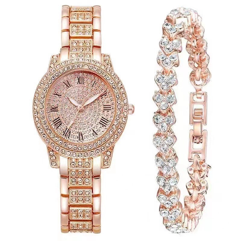 Live broadcast of foreign trade hot spot spot supply of beauty cornucopia bracelet watch women's diamond-encrusted quartz watch wholesale