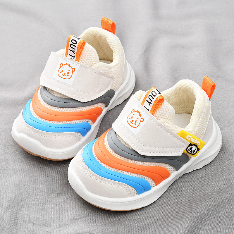 Kids' spring/autumn  collection: girls' breathable soft-soled baby shoes, boys' functional shoes, and first walker shoes