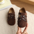 Vancahao  spring new arrivalkidsfashion double bowsgirlretro birkenstock shoes soft bottom casualflats