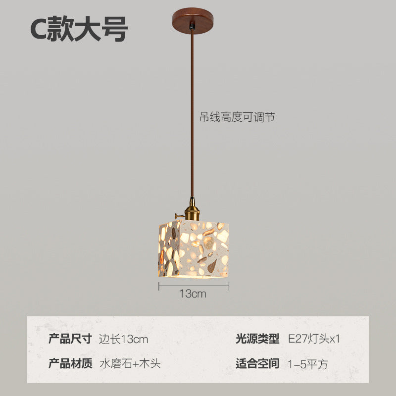 Wabi Sandy Wind Restaurant Chandelier Nordic Creative Terrazzo Combination Retro Homestay Bedroom Bedside Cafe Lighting