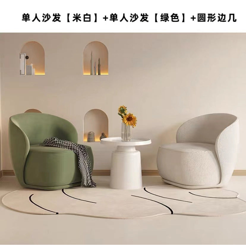 Single sofa chair popular balcony casual single chair beauty salon rest area reception negotiation table and chair combination scandinavian