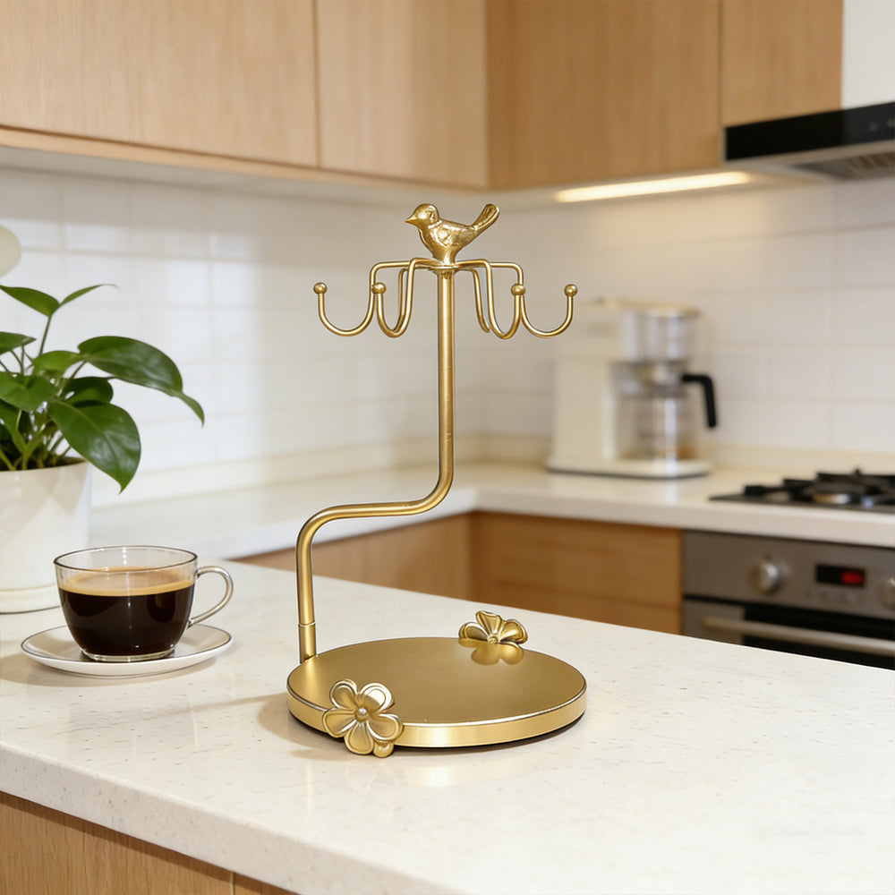 For homemetal cup holder living room iron hanging rack suit creative retro ornament european style coffee cup hanging storage rack