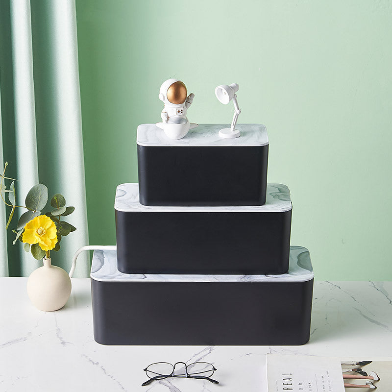 Wire storage box Power plug-in board Wire box Hub box Router finishing box Power socket storage box