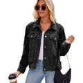 Fashionexport cross-border  new arrival silm washed shortlong sleeves denim jacketoutweartops for women