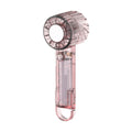 2026 new cross-border ice pack transparent fan - usb mini portable outdoor turbine handheld with carabiner, high wind power