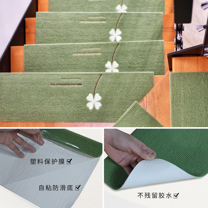 Stair step mat Non-slip mat Household machine washable mat Carpet Glue-free self-adhesive foot pad Solid wood luminous stair mat