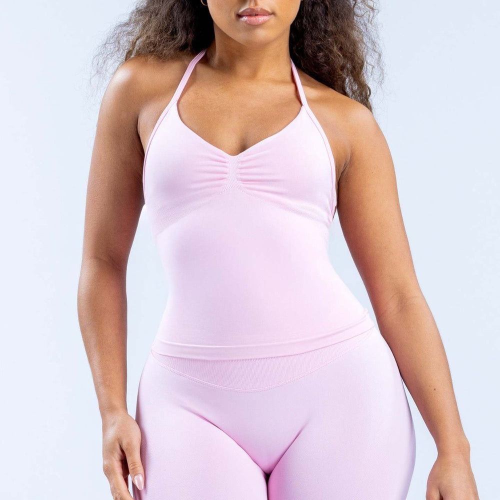 Dfyin stock cross-border high-elastic halter back tight long vest fitness sports vest detachable bra