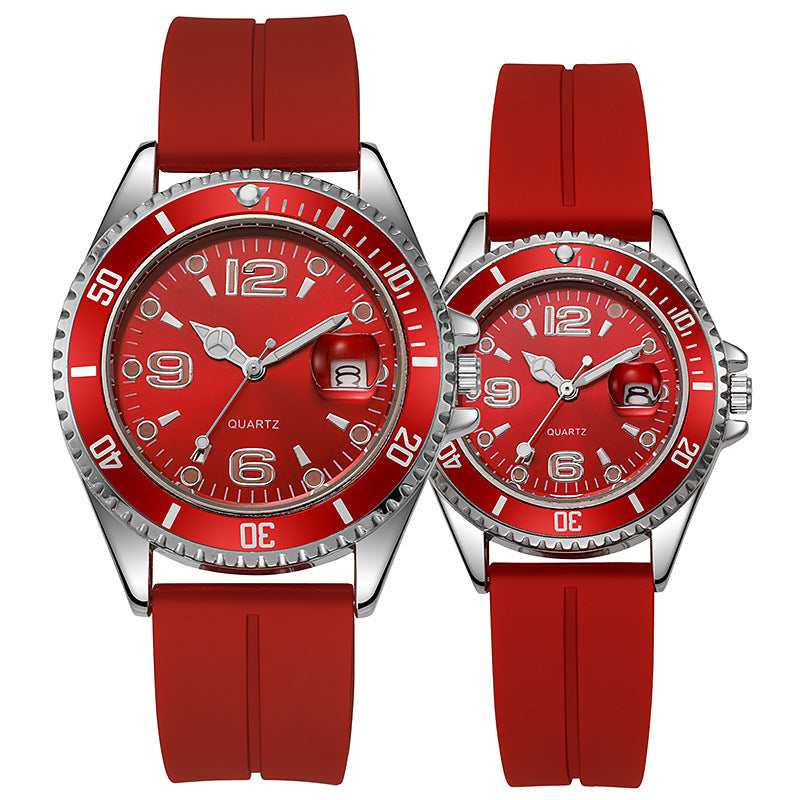 couple fashion sports green water ghost quartz watch casual silicone student quartz watch life waterproof