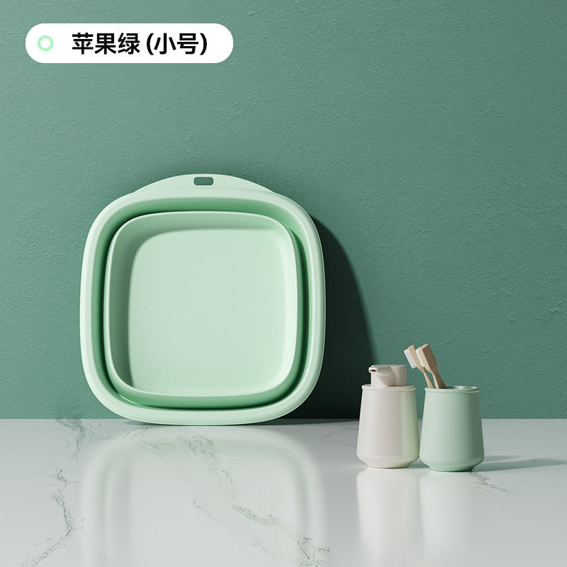 Collapsible wash basin - portable travel, student dorm, home use, maternity, baby laundry, large foot soak basin