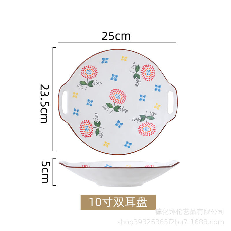 Nordic dinnerware set: creative ceramic bowls, dinner plates, and soup bowls for home use - minimalist underglaze ceramic tableware wholesale