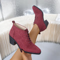 plus size british style boots women's autumn winter round toe front tie backretroplaideasiest for match women's short boots