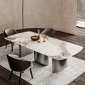 Italian light luxury sintered stone dining table - modern minimalist rectangular table for home use - small apartment nordic designer dining table