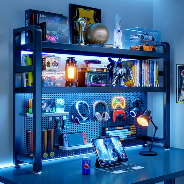 Desktop shelves, e-sports room, computer desk, hole board, bookshelf, layered dormitory, student desk, multi-layer storage rack