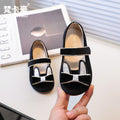 Vancahao niche style design velvet girlbows princess shoes  spring and autumn new arrivalkids small leather shoes