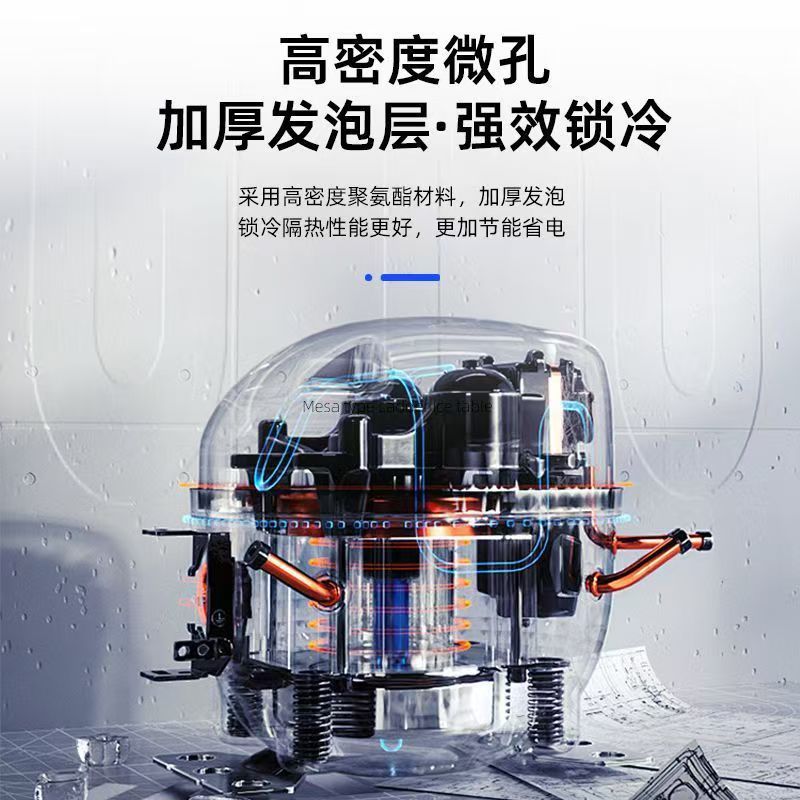 Desktop refrigerated display cabinet tricycle movable stall refrigerator ladder ice table night market barbecue fried skewers cooked food preservation