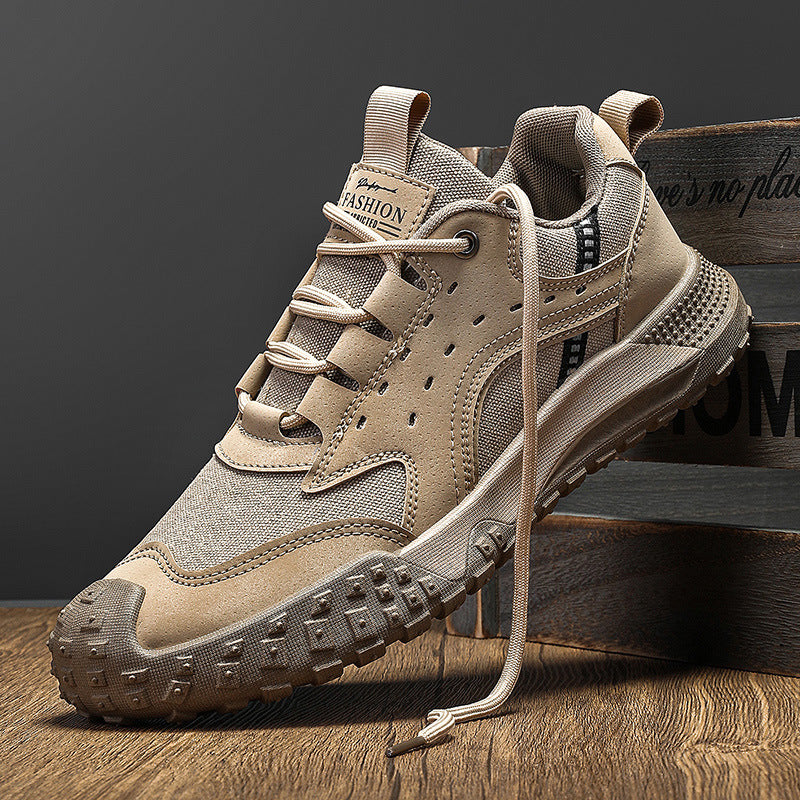 Spring casual shoes men's fashion work shoes breathable sneakers hiking trendy men's shoes sports outdoor construction site