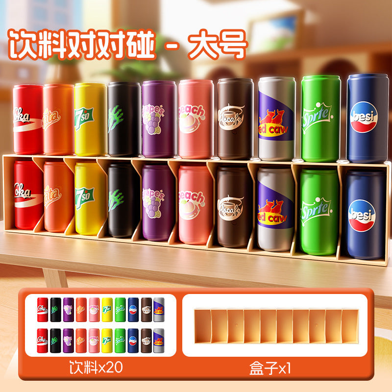 kids' color memory drink bottle matching game - two-player interactive brain training & memory puzzle toy