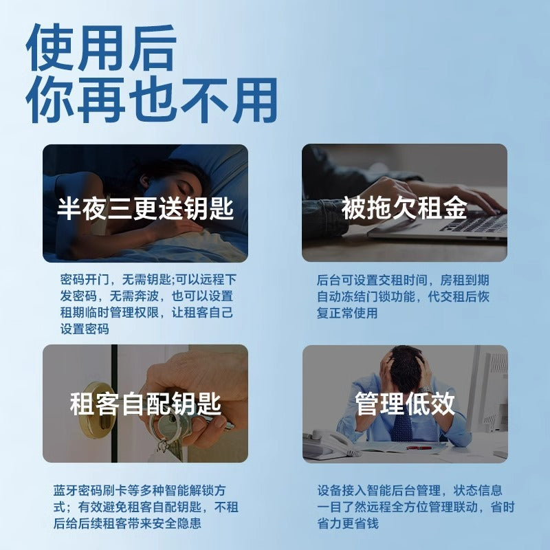 Tongtong lock b&b door lock hotel card lock entrance security door fingerprint lock room wooden door password lock electronic lock