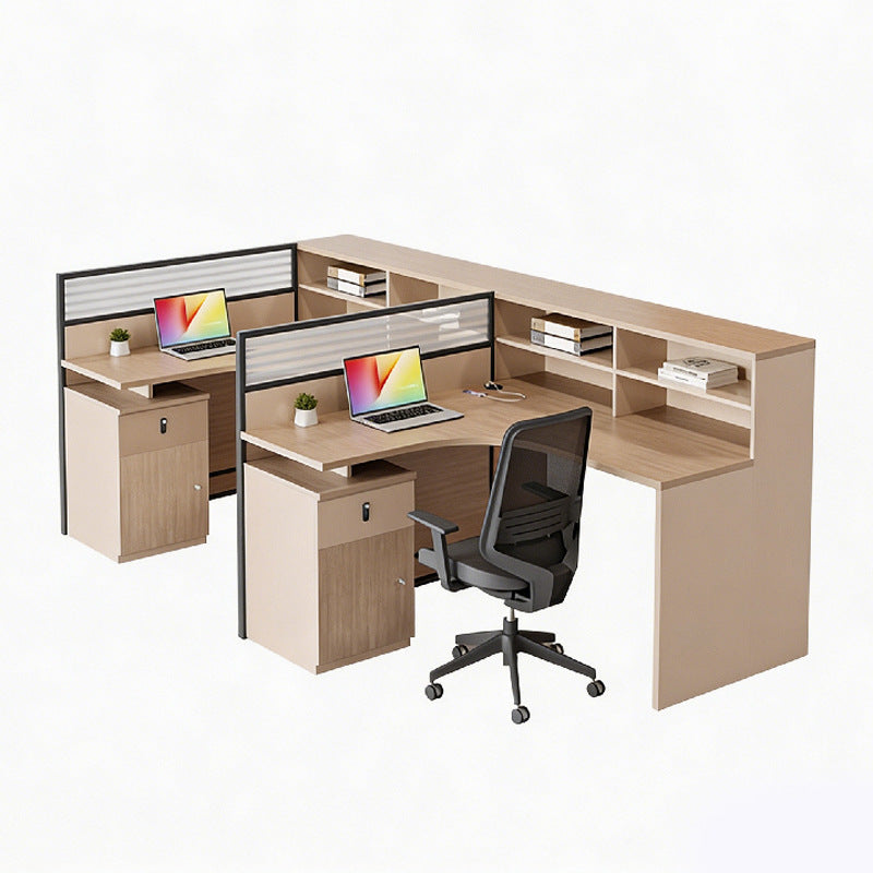 Saint li staff desk employee slot table and chair combination cross-shaped booth financial screen casual modern