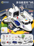 Rechargeable version [aerospace 4 alloy car + 2 astronauts] extra large model (gift box + 11 road signs)