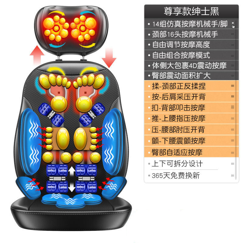 Neck, waist, and shoulder home kneading massage instrument - massage chair cervical spine kneading massage cushion - dropshipping available