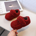 Girls' loafers:  new korean style, fleece-lined, lambswool outerwear cotton shoes for autumn and winter - warm and fuzzy kids' shoes
