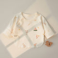 Babibele newborn baby clothes spring autumn winter baby newborn half-back romper pure cotton long sleeve monk suit top