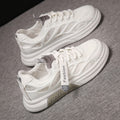 Women's white sneakers 2026 new summer mesh shoes versatile thick sole thin style breathable casual athletic dad shoes